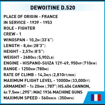 Dewoitine D.520 335 kl. 1:32 HC WWII